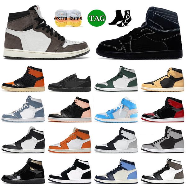 

black phantom 1 1s men basketball shoes jumpman ts x reverse mocha concord low starfish gorge green denim obsidian mens women trainers sneak