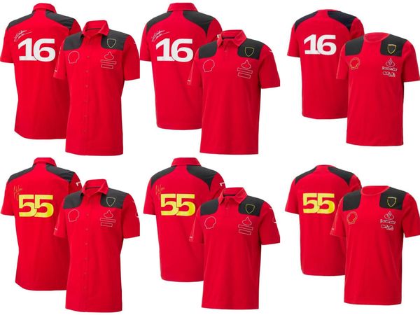 

2023f1 racing shirt summer team short-sleeved t-shirt polo shirt same custom