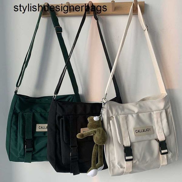 

cross body japanese simple messenger bag korean bag student nylon waterproof canvas bag crossbody bags for women satchels 0214v23
