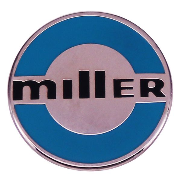 

blue logo brooch miller button badge cute anime movies games hard enamel pins collect metal cartoon brooch backpack hat bag collar lapel bad