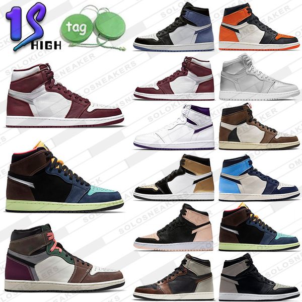 

1 2023 jumpman university blue basketball shoes 1s high dark mocha electro orange unc light smoke grey hyper chicago bred royal men women