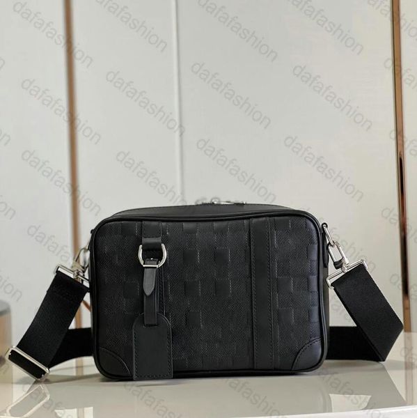 

luxury men messenger bag embossed plaid handbag phone camera trunk wallet crossbody shoulder flap designer postman mini tote briefcase shoul