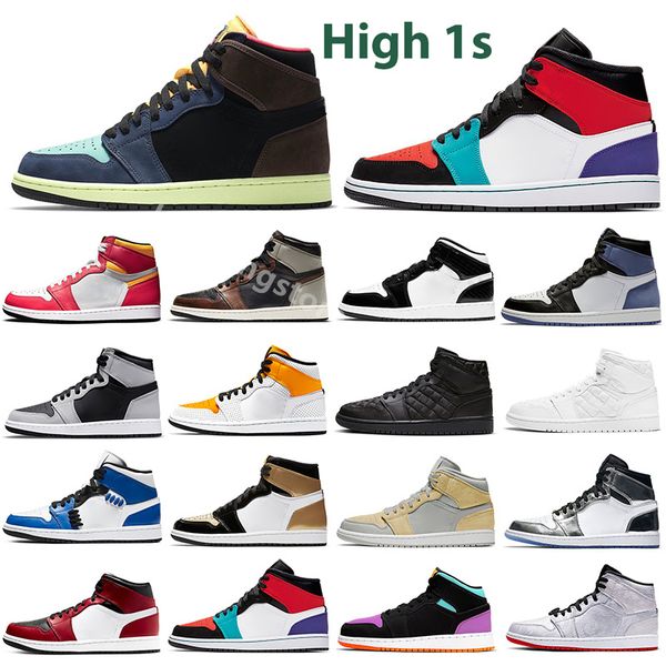 

2022 basketball shoes university blue 1 high og 1s grey fog black white shadow college dark forbidden unc gray chicago men's and women&, White;red