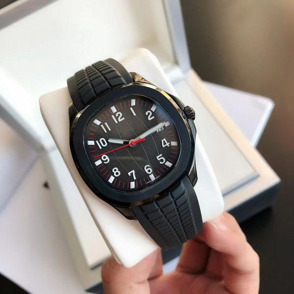 

watches men's automatic mechanical sports watch size 40mm mens watches sapphire crystal glass rubber waterproof luminous movement watch, Slivery;brown