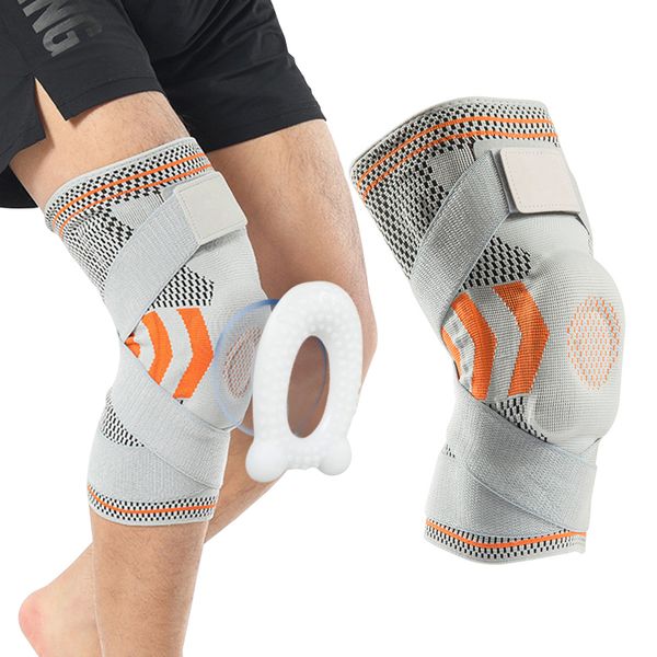 

body braces & supports double straps sports kneecaps men's silicone basketball kneecap menisci protection breathable cycling sports pro