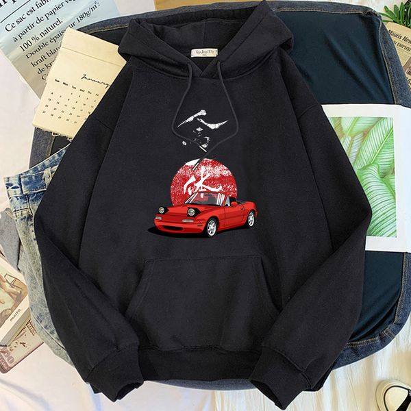 

mens hoodies sweatshirts anime initial d rising jap hoodie jdm drift red car fashion harajuku streetwear hooded fleece long sleeve 230214, Black