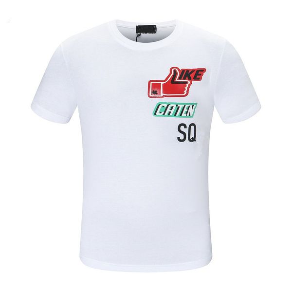 

22ss brand men's t-shirts designer d2 dsq icon gg mens polo shirt luxury dsquare print shorts o-neck short sleeve men's shirts dt, White;black