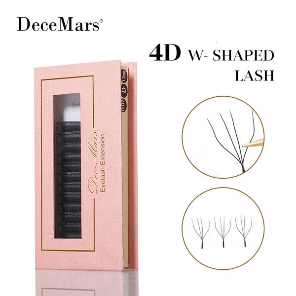 

makeup tools decemars 4d w shaped eyelash extension 12linetray 230214