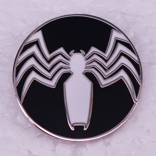 

poison black background white spider brooch badge video peripheral gifts cute anime movies games hard enamel pins collect metal cartoon broo, Blue