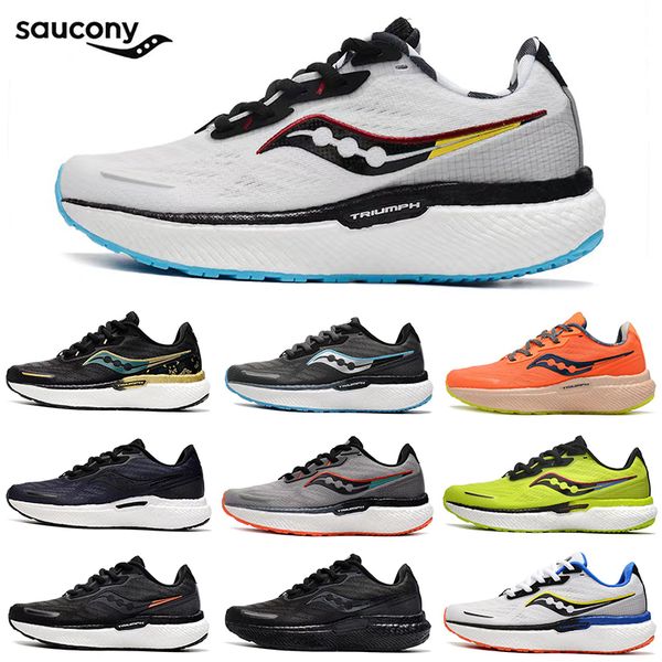 

2023 saucony soconi casual shoes running shoes shock absorbing road summer sports breathable and comfortable women man lightweight sneakers, Black