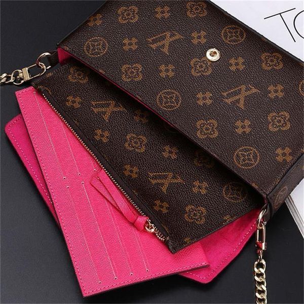 

2023 luxurys designer bag 3pcs set women bags handbag crossbody leather purse fashion shoulder lady the tote bag wallet with box, Red;black