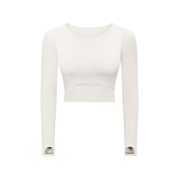 

popular sports women's tight-fitting long-sleeved quick-drying yoga suit running training t-shirt fitness suit 06