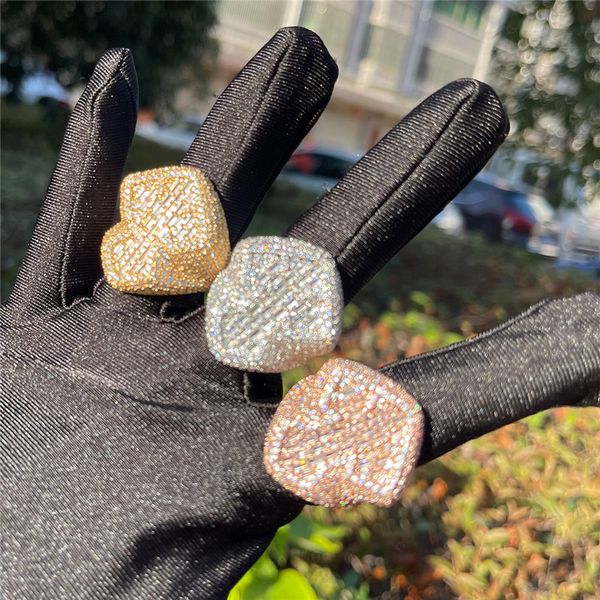 

new fashion gold silver colors micro setting full bling baguette cz cross ring for men women for wedding party nice gift size 8-12, Golden;silver