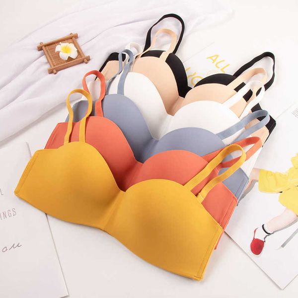 

bra set lingerie summer seamless non-slip invisible underwear half cup thin small gathered without shoulder strap, Red;black