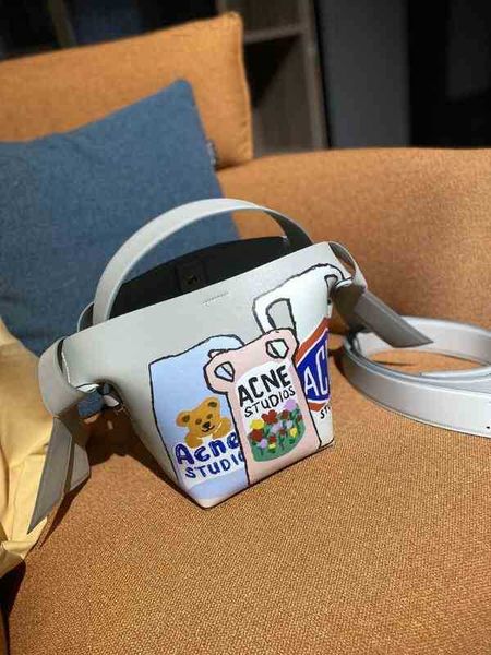 

acne acne studios bear graffiti bags milk can shoulder messenger bag 74ch