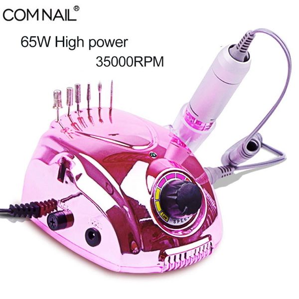 

nail art equipment est 65w 35000rpm polishing drill manicure machine for tools kit electric file with cutter 230214, Silver