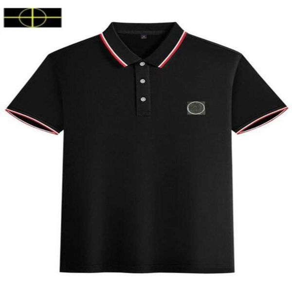 

stone summer men's t-shirts brand polo island polos fashion embroidered letters graphic printing is land casual women'ssh0a, White;black