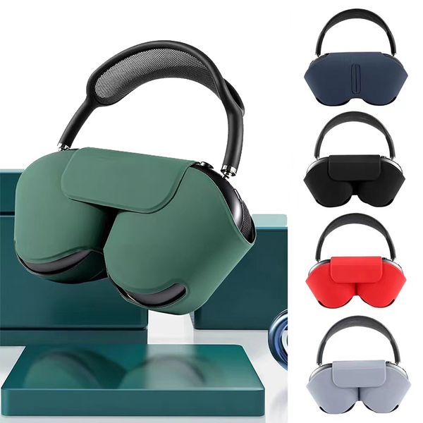 

for airpods max earphones cushions accessories solid silicone high custom waterproof protective plastic headphone travel case