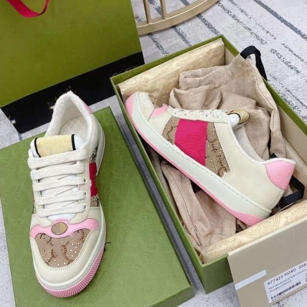 

lovelight screener shoes sneakers crystal women's sneakers brand designer striped classic rubber leather distressed shoe flat platform, Black