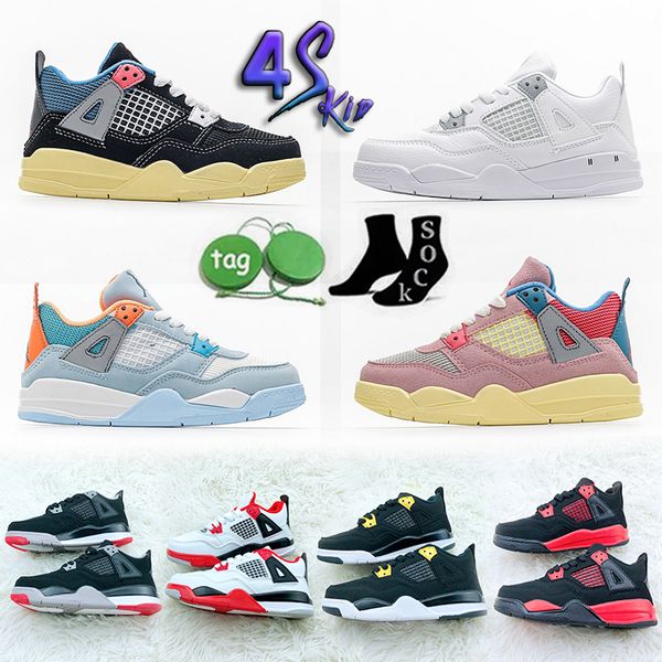 

kids shoes sneakers sports trainers midnight navy cool grey university blue oreo bred black cat dark mocha 4 4s sail violet ore patent starf