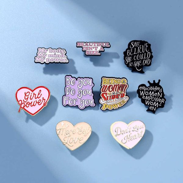 

new product individuality english letter love design metal badge anti-light bag clothes versatile brooch, Gray