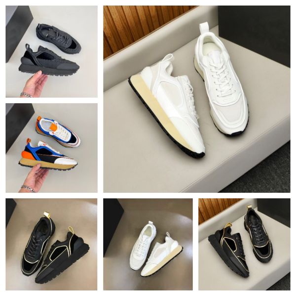 

2023 luxury men mesh runs racer sneaker shoes sports low-suede & nylon skateboard walking tpu platform chunky soles casual shoe eu38-46 with, Black