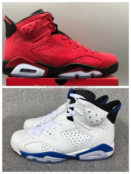 

shoes high 6 retro sport blue 6s white sport blue black zoom air sports sneakers 384664-107 size eur 40-46