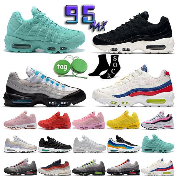 

designer 95 airmaxs men running shoes max 95s neon ultra olive triple black white solar red greedy 3.0 social fc obsidian light p chlorine b
