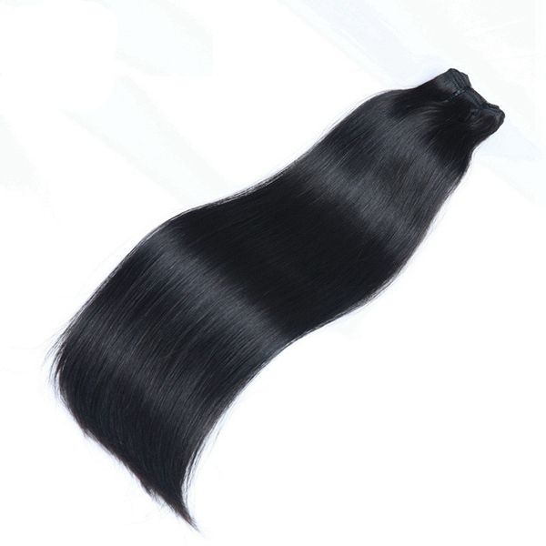 

13a double drawn virgin hair bundles straight 1 bundle, Black