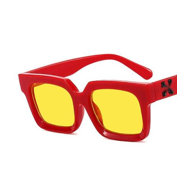 Frames Fashion Offs Luxury Sunglasses Brand Men Women Sunglass Arrow x Black Frame Eyewear Trend Hip Hop Square Sunglasse Sports Travel Sun Glasses Qwqn5