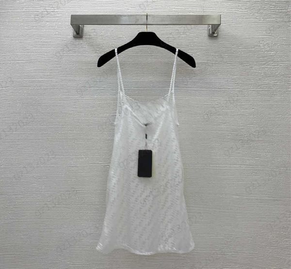 

sleeveless dress letters jacquard see-through mesh summer dresses solid color suspender beach maxiskit dresses for women 1970, Black;gray