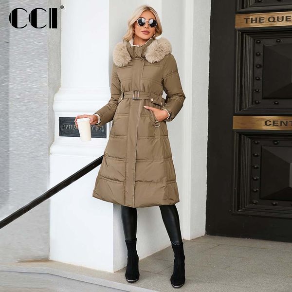 

women's vests cci winter single breasted thick slim fit hooded zipper puffer jacket bubble jackets long down coat fur trim hood wq001c, Black;white