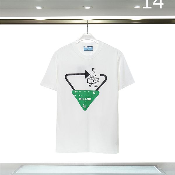 

fashion men's t-shirts luxury design 2023 pradity men's t-shirt retro decorative feel soft anti-wrinkle letter printing casual cou, White;black