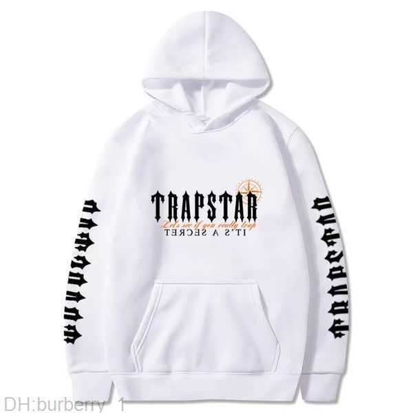 

tracksuit trapstar brand printed sportswear men's t shirts 16 colors warm two pieces set loose hoodie sweatshirt pants jogging 220615 1, Black