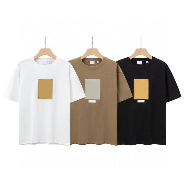 

men's plus tees & polos round t-shirt plus size neck embroidered and printed polar style summer wear with street pure cotton nqd, Black;brown