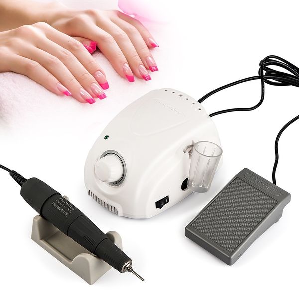 

nail art equipment btmarathon electric drill machine 35000rpm for manicure pedicure 230214, Silver