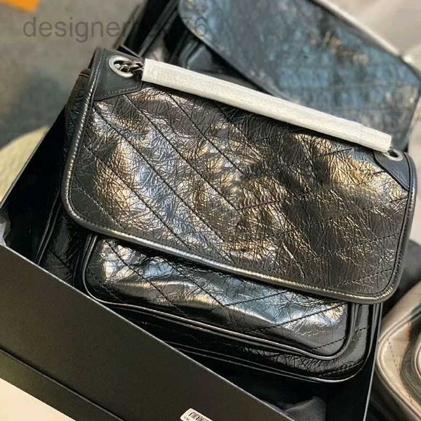 

niki lourant classic puffer siant ladies designer bag chain shoulder leather pleated ripple head layer medium oil wax cow messenger stray on