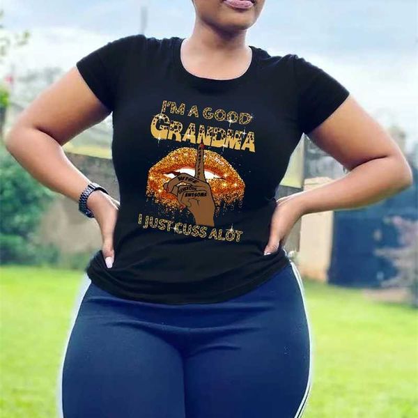 

2023 women t-shirt designer clothing plus size 3xl 4xl 5xl new print black short sleeve women blouse, White