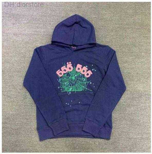 

2022 red sp5der 555555 hoodie men women angel number puff pastry printing graphic spider web sweatshirts t220721 5acbs, Black