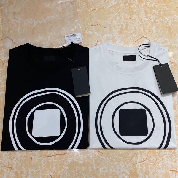 

23ss fashion designer t shirt men's cotton round neck letter printing fashion brand breathable black and white  two-color short-sleeve, White;black