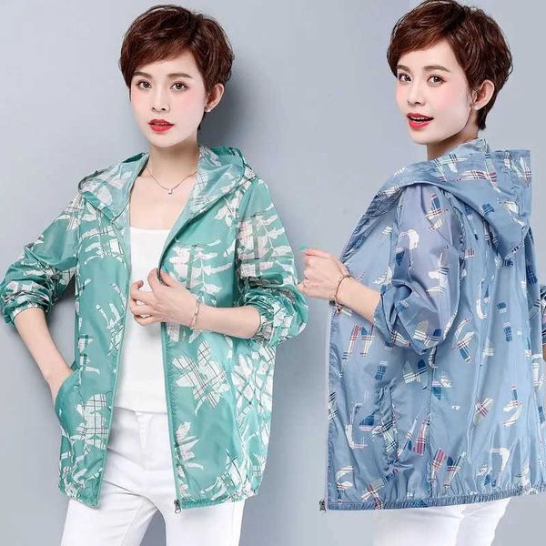 

outdoor t-shirts 2023 ice silk sun protection clothing women jacket antiultraviolet spring summer hooded coat thin plus size sunprotective, Gray;blue