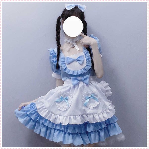 

cream yuexiaying sweetheart maid blue pure lolita dress pink, Black;white