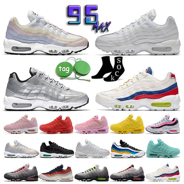 

2023 new 95 running shoes yin yang og triple black white worldwide seahawks particle grey neon 95s laser greedy red men women outdoor sports