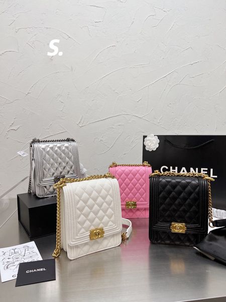 

channel shoulder crossbody mini leboy flap silver bags for women designer sling body bag calfskin adjustable shoulder strap handbag gabriell