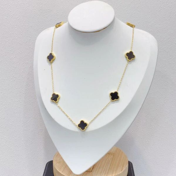 

luxury 7 clover pendant necklace four leaf bracelets for women, Silver