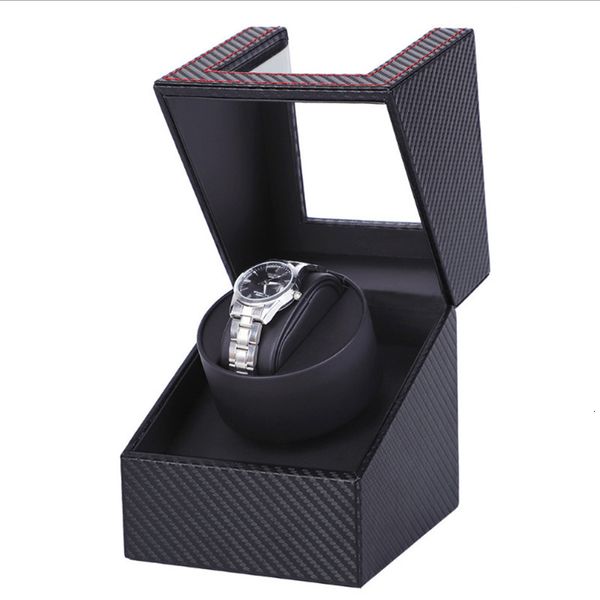 

watch winders watch winder for automatic watches motor shaker watch winder holder automatic mechanical watch winding box 230215, Black