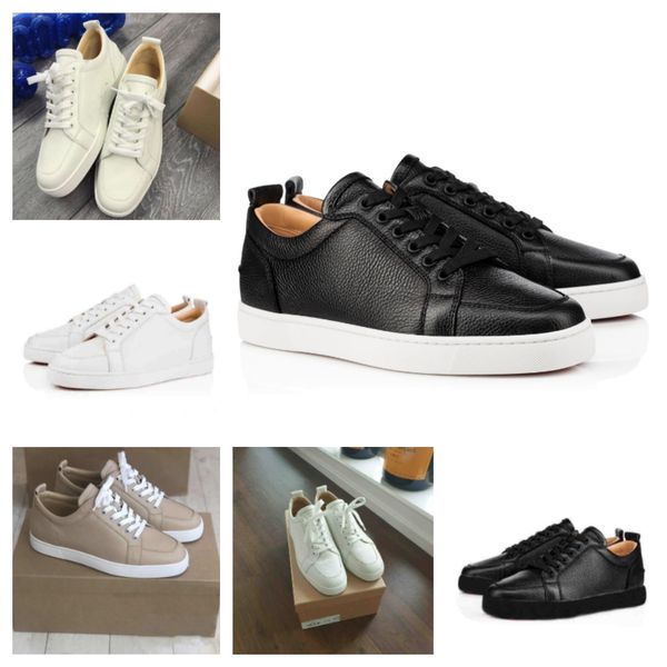 

2023 perfect gift- christmas junior shoes rantulow grain leather suede sneakers casual shoes flat women mens designer walking shoes footwea, Black