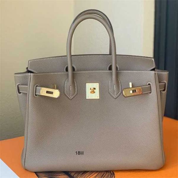 

designer birkin herme handbags togo cowhide 2022 new highend hand large capacity one shoulder tote leather womens