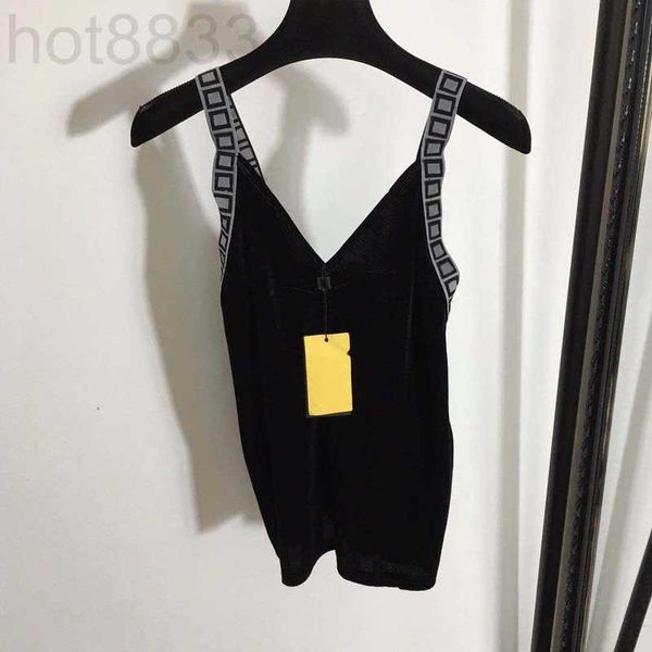 

women's tanks & camis designer t-shirt ladies tank brand cotton girl full letter camisole vest short sleeve black navel tight r288, White