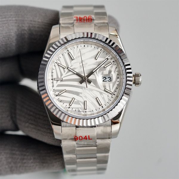 

2023 women's men's watch 41mm36mm28mm men's automatic watch mechanical sapphire mirror luxury watch diary series couple watch, Slivery;golden